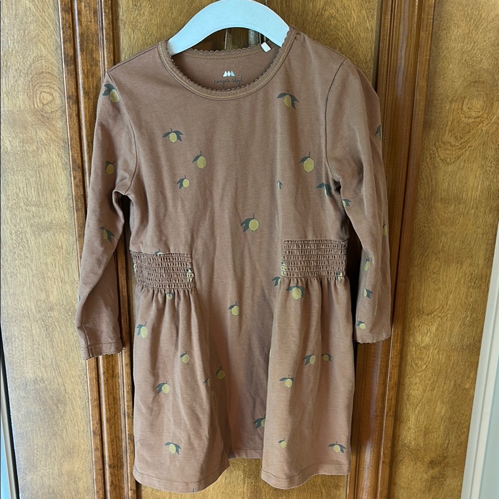 Konges Slojd Brown Dress with Lemon Pattern